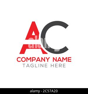 Original AC Letter logo Design modèle vectoriel de typographie d'entreprise moderne. Design du logo Creative Linked Letter AC Illustration de Vecteur