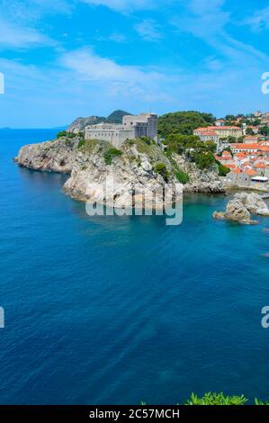 Fort Lovrijenac ou Forteresse Saint-Laurent, souvent appelé 'Dubrovnik's Gibraltar' à Dubrovnik le 18 juin 2019. Banque D'Images