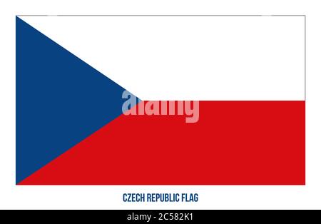Illustration Vectorielle Drapeau De La République Tchèque Sur Fond Blanc. Drapeau National De La République Tchèque. Illustration de Vecteur