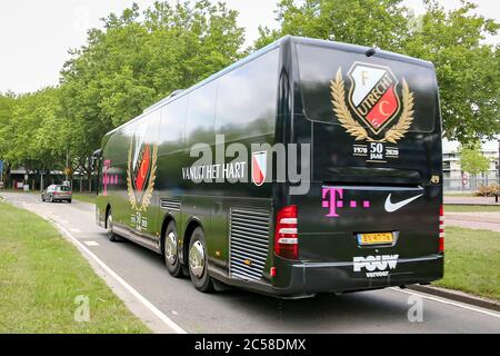 Utrecht, pays-Bas. 1er juillet 2020. UTRECHT, 01-07-2020, Stadion Galgenwaard Eredivisie, football néerlandais, saison 2020/2021, le nouveau joueur du FC Utrecht bus de nieuwe FC Utrecht spelersbus crédit: Pro shots/Alay Live News Banque D'Images