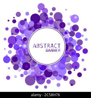 Arrière-plan abstrait pour la conception. Cercles cadres bannière colorée. Vecteur Illustration de Vecteur