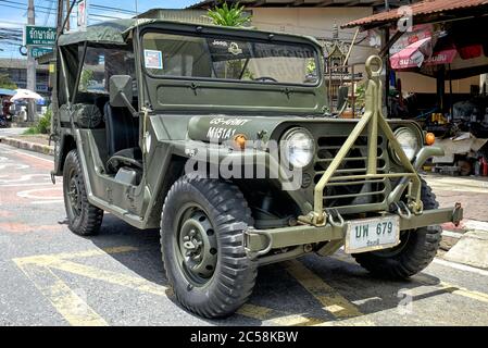 Willys Jeep. Véhicule militaire américain d'époque de la Guerre mondiale Banque D'Images