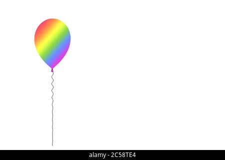 Ballons pour fête carte sur fond blanc Banque D'Images