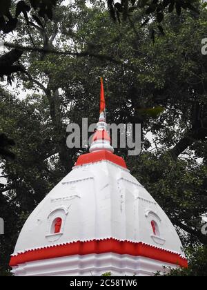 Éditorial du 21 mars 2020 lieu: dehradun uttarakhand India. Une photo du haut d'un dôme de temple. Banque D'Images