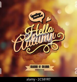 Vecteur automne flou arrière-plan Illustration de Vecteur