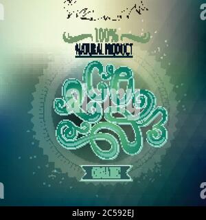 Vector flou d'arrière-plan. Lettrage à la main ECO. Illustration de Vecteur