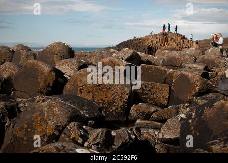 Giant's Causeway Land, site touristique Banque D'Images