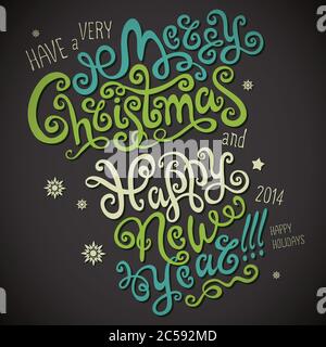 Carte de Vœux de Noël. Illustration de Vecteur