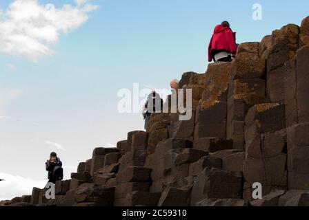 Giant's Causeway Land, site touristique Banque D'Images
