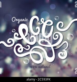 Vector flou d'arrière-plan. Lettrage à la main ECO. Illustration de Vecteur