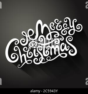 Carte décorative de Noël à dessin à la main Illustration de Vecteur