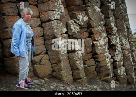 Giant's Causeway Land, site touristique Banque D'Images