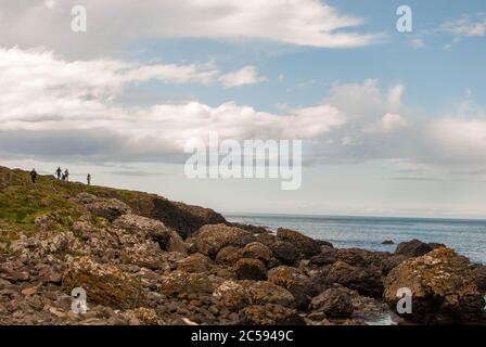 Giant's Causeway Land, site touristique Banque D'Images