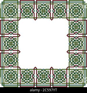 Cadre aux motifs modernes mêlés, à base de motifs orientaux traditionnels arabes. Illustration vectorielle. Couleurs unies - facile à redéfinir. Illustration de Vecteur