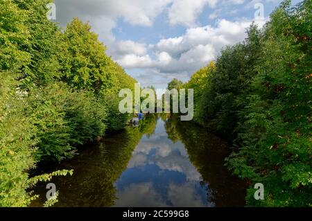 Friedrichstadt: Fürstenburggraben (Gracht), Frise du Nord, Schleswig-Holstein, Allemagne Banque D'Images