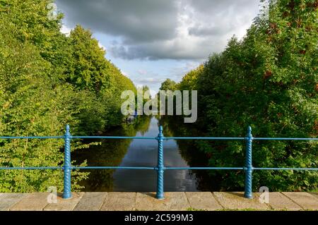 Friedrichstadt: Pont au-dessus de Fürstenburggraben (Gracht), Frise du Nord, Schleswig-Holstein, Allemagne Banque D'Images