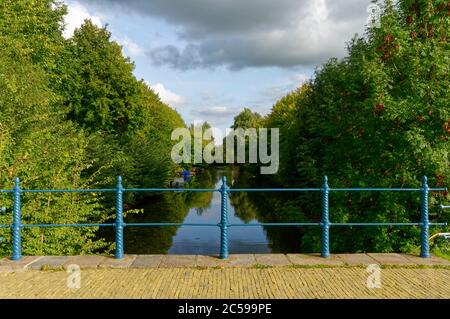 Friedrichstadt: Pont au-dessus de Fürstenburggraben (Gracht), Frise du Nord, Schleswig-Holstein, Allemagne Banque D'Images