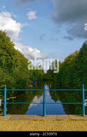 Friedrichstadt: Pont au-dessus de Fürstenburggraben (Gracht), Frise du Nord, Schleswig-Holstein, Allemagne Banque D'Images