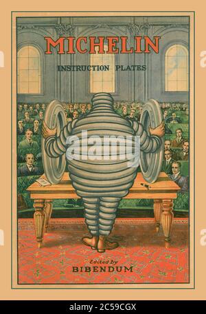 Pages D’affiches Michelin & Bibendum – Magazine 1907 – Publicité Vintage – Collection