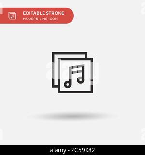 Icône vecteur simple album. Modèle de conception de symbole d'illustration pour l'élément d'interface utilisateur Web mobile. Pictogramme moderne de couleur parfaite sur contour modifiable. Icônes d'album pour votre projet d'entreprise Illustration de Vecteur