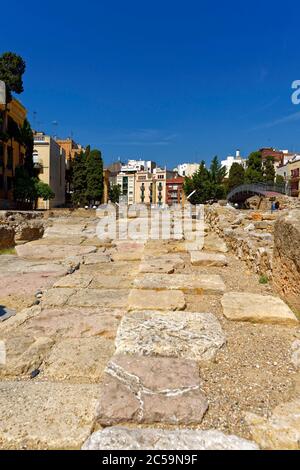 Espagne, Catalogne, Costa Daurada, Tarragone, le Forum colonial, complexe archéologique de Tarragone, classé au patrimoine mondial de l'UNESCO Banque D'Images