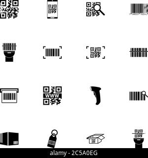 Icône de code de vérification - développez-la à n'importe quelle taille - changez de couleur. Perfect Flat Vector contient des icônes telles que le code qr, le paquet, le paquet, le code-barres, international Illustration de Vecteur