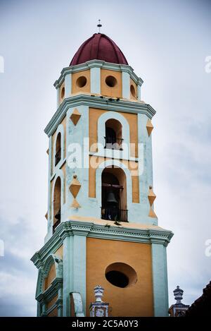 Détails de l'église San Francisco du XVIIIe siècle à Trinidad, Cuba, Amérique centrale Banque D'Images