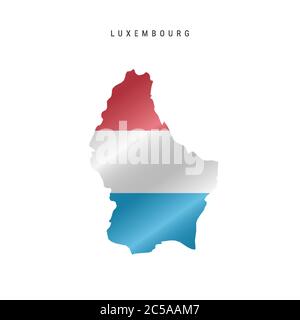 Carte détaillée du drapeau de la spéléologie du Luxembourg. Carte vectorielle avec indicateur masqué. Illustration de Vecteur