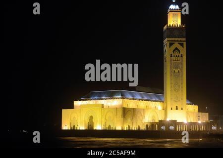 Hassan II mosquée Casablanca, Maroc Banque D'Images