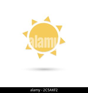 Illustration plate simple Sun Icon. Symbole Soleil. Illustration de Vecteur