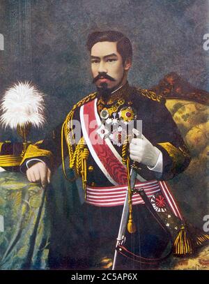 EMPEREUR MEIJI DU JAPON (1852-1912) EN 1888 Banque D'Images