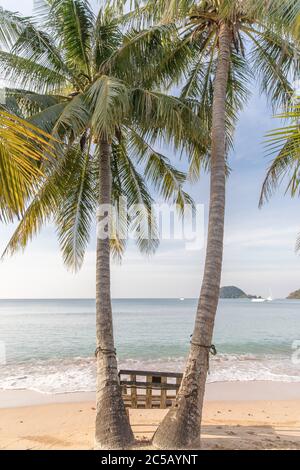 Belle plage tropicale, située sur l'île de Koh Mak, en Thaïlande. Banque D'Images