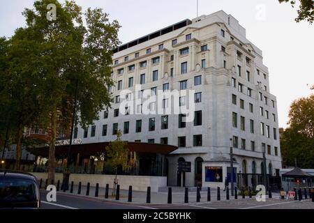 New Scotland Yard, Victoria Embankment, Westminster, Londres, Angleterre. Banque D'Images