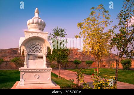23 février 2020- Inde - fort Mehrangarh à Jodhpur, fort Mehrangarh de la belle ville de Jodhpur, la ville bleue du Rajasthan à Banque D'Images