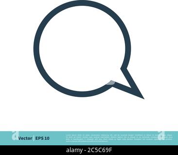 Texte de la ligne de bulle de la parole logo Vector modèle Illustration Design. Vecteur EPS 10. Illustration de Vecteur