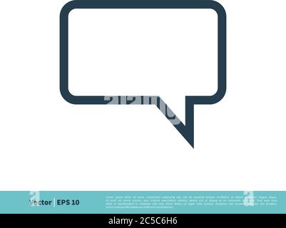 Texte de la ligne de bulle de la parole logo Vector modèle Illustration Design. Vecteur EPS 10. Illustration de Vecteur