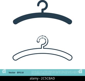 Cintres vêtements icône modèle de logo Vector Illustration Design. Vecteur EPS 10. Illustration de Vecteur