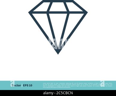 Diamond Stone Icon Vector logo Template Illustration Design. Vecteur EPS 10. Illustration de Vecteur