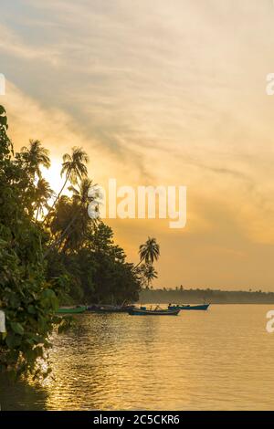 Sunrise, île de koh Mak, Thaïlande. Banque D'Images