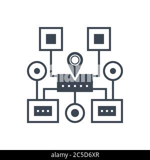 Plan du site navigation vecteur glyphe icône Illustration de Vecteur