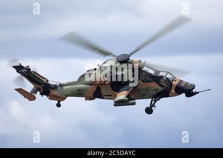 Hélicoptère de reconnaissance armé de l'Armée australienne Eurocopter Tiger ARH. Banque D'Images