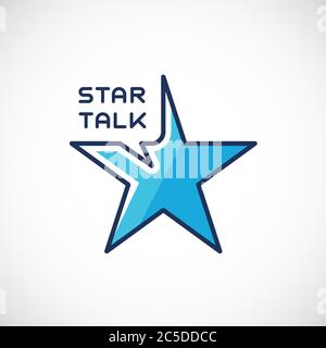 Modèle de logo vectoriel Star Talk Abstract Illustration de Vecteur