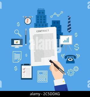 Ensemble d'icônes métier vectorielles de style plat Illustration de Vecteur