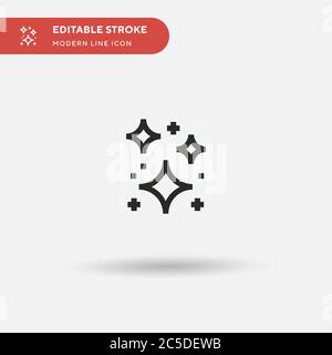 Icône vectorielle simple étincelante. Modèle de conception de symbole d'illustration pour l'élément d'interface utilisateur Web mobile. Pictogramme moderne de couleur parfaite sur contour modifiable. Des icônes étincelantes pour votre projet d'entreprise Illustration de Vecteur