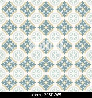 Carreaux de sol : motif vintage sans couture avec carreaux de ciment. Arrière-plan vectoriel transparent. Illustration vectorielle. Illustration de Vecteur