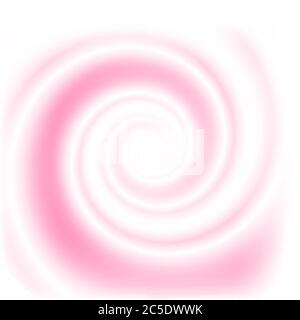 Double tourbillon de couleur - blanc et rose. Pour la conception alimentaire - yaourt, boissons lactées, etc. Arrière-plan vectoriel abstrait. Illustration de Vecteur