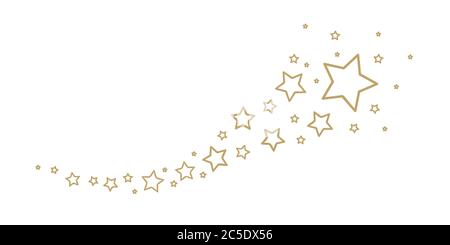 Décoration étoile chute d'or noël isolé sur fond blanc vector illustration EPS10 Illustration de Vecteur