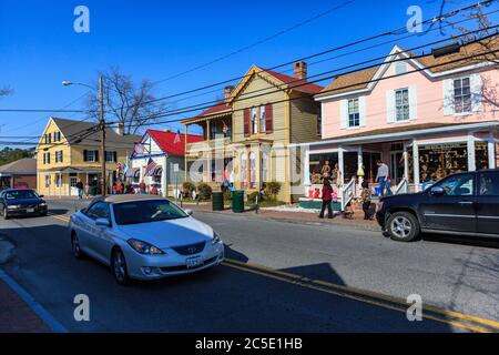 St. Michaels, MD, USA - 30 mars 2013 : quelques magasins et magasins de St Michaels, MD Banque D'Images