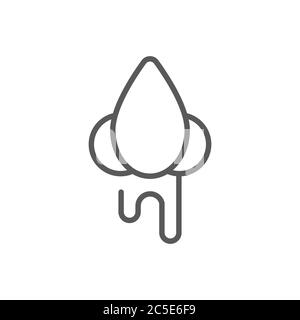 Symbole d'icône de vecteur nasal liquide isolé sur fond blanc Illustration de Vecteur