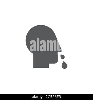 Symbole d'icône de vecteur nasal liquide isolé sur fond blanc Illustration de Vecteur